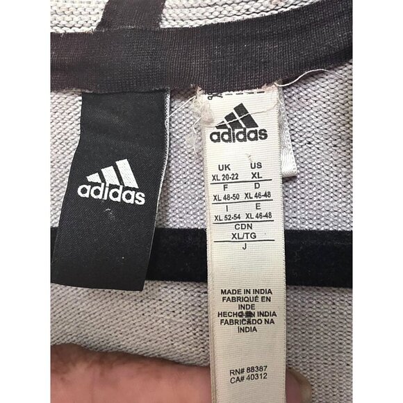 Adidas Washington Huskies Full-Zip Gray Hoodie Sweatshirt Raglan Sleeves Zipper - Picture 11 of 13